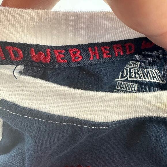 Marvel Spider-Man Studded Mask Boys Short Sleeve Raglan T-Shirt, Size Medium 8 - Picture 8 of 12